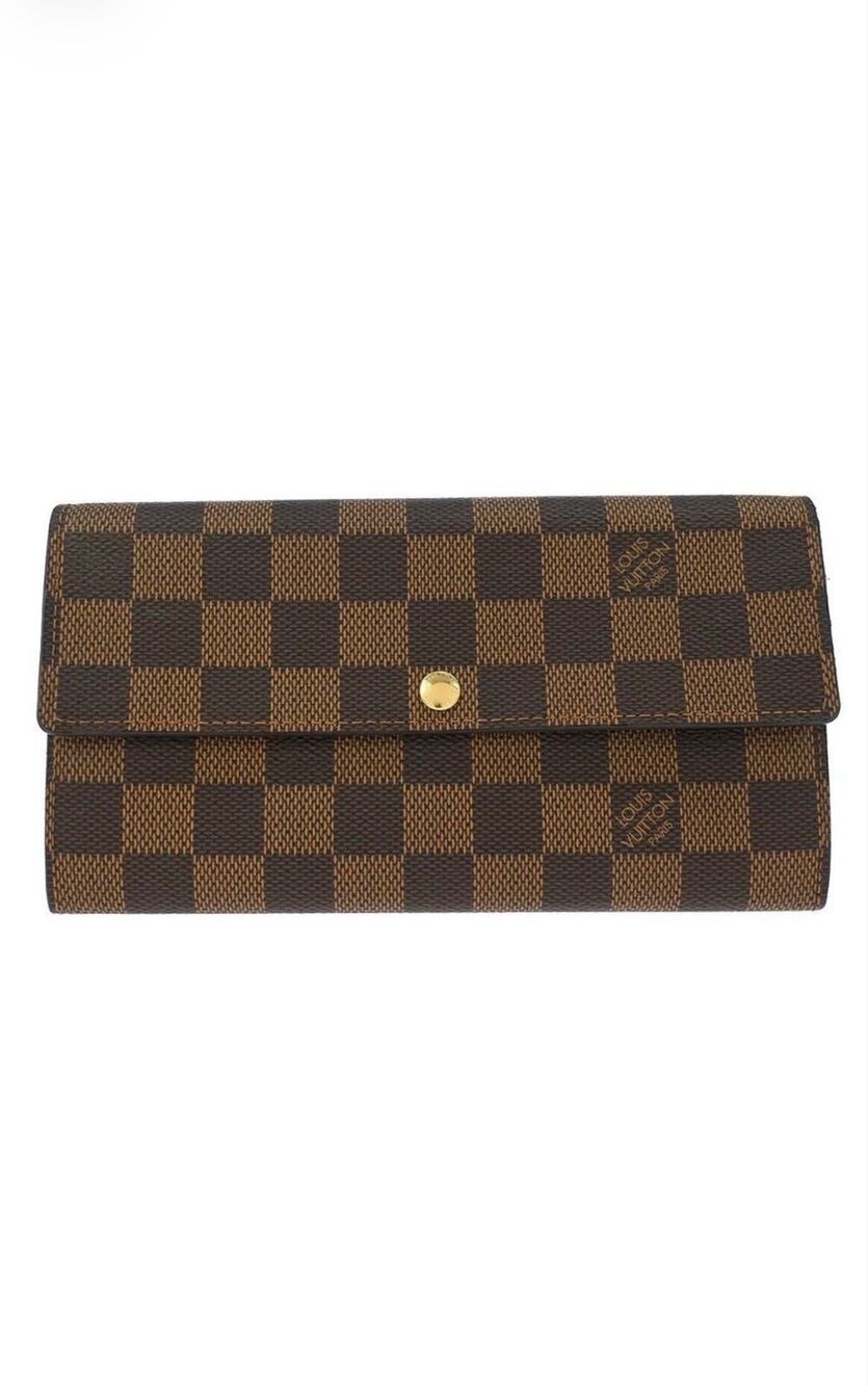 Louis Vuitton Damier Ebene Portefeiulle Sarah Long Wallet
